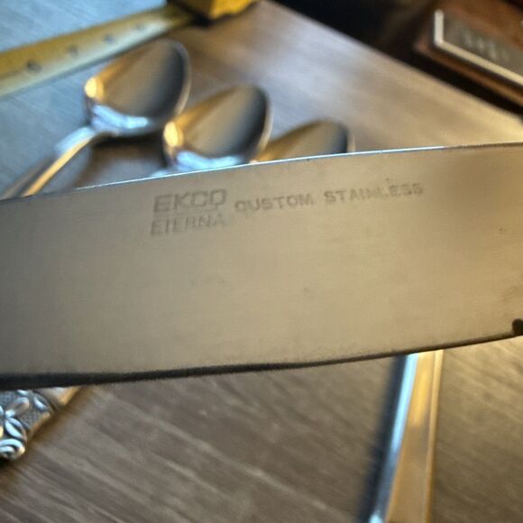 EKCO Eterna Padua Stainless Steel Flatware Forks Knives Spoons Lot Of 10 Japan - Picture 9 of 13